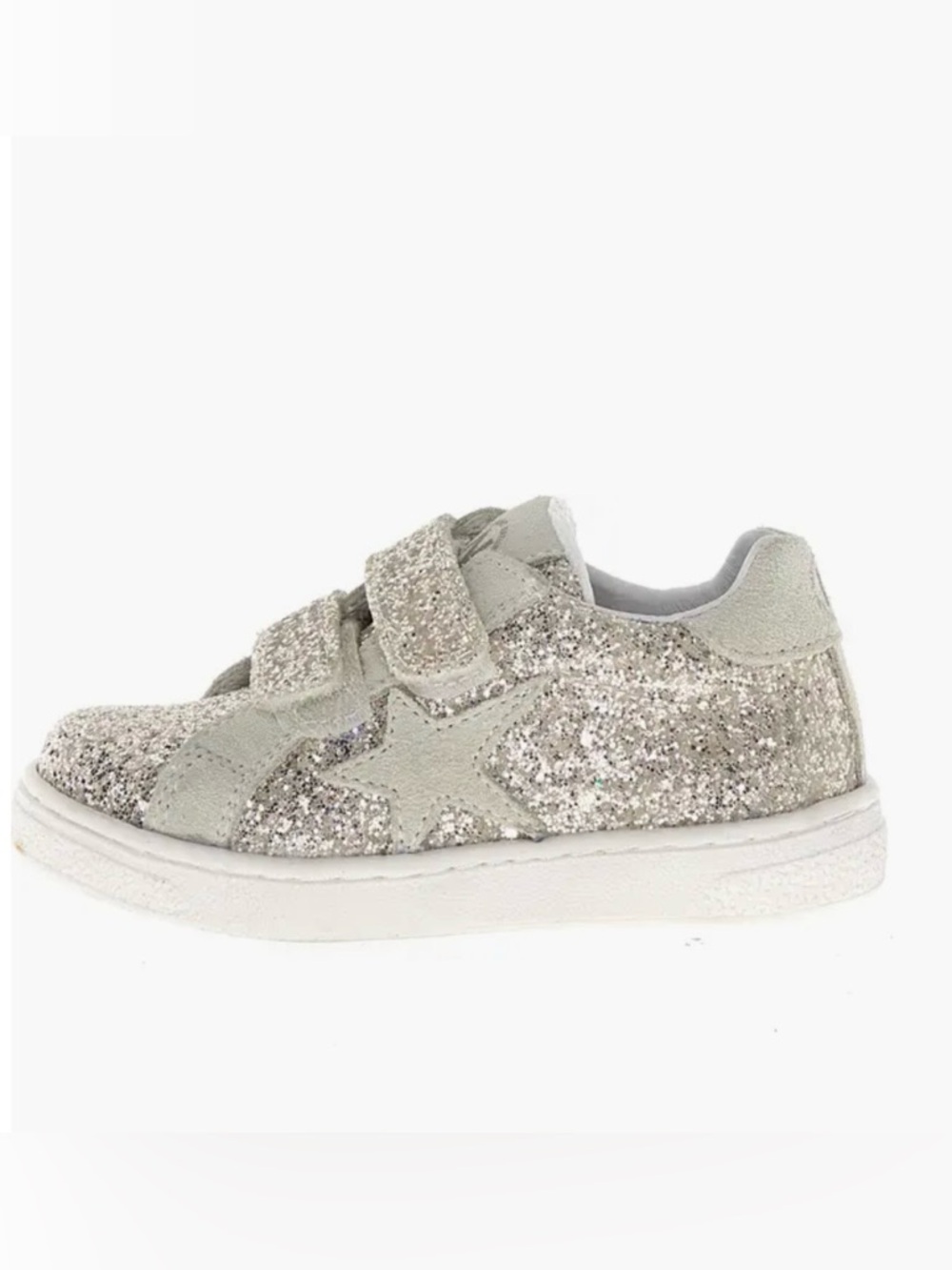 NWT NATURINO PINN Glitter Sneakers in Platinum-Milk